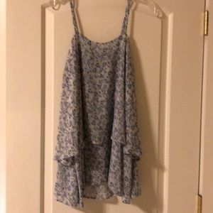 LOGO Floral Spaghetti Strap Top